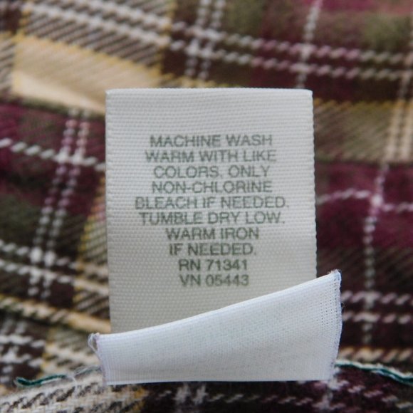 LL Bean Men Heavy Cotton Flannel Plaid Button Down Shirt Size XL Tall Multicolor - Picture 6 of 7